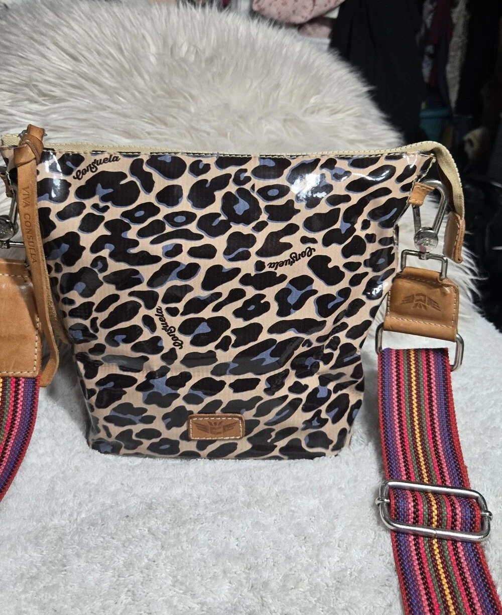 Consuela Blue Jag Legacy Wedge Crossbody Bag